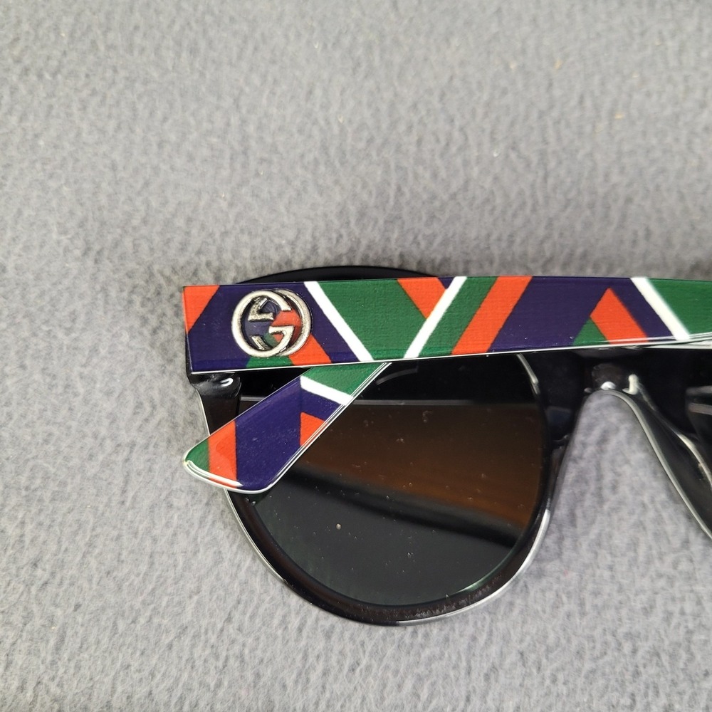 Gucci 2016 Sunglasses Black Green Tiger Oversized Square GG 0028S 010 - Picture 8 of 16